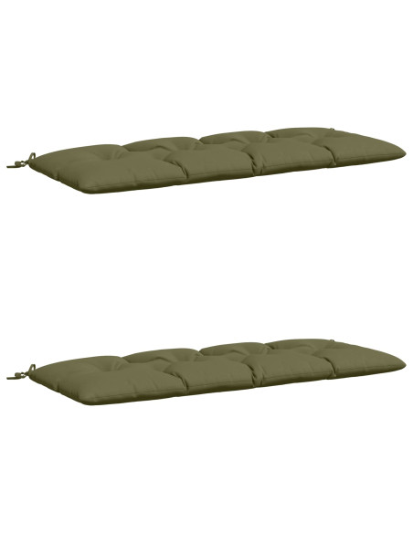 Cuscini per Panchina VIANEN 2 pz 100% Poliestere Verde Oliva