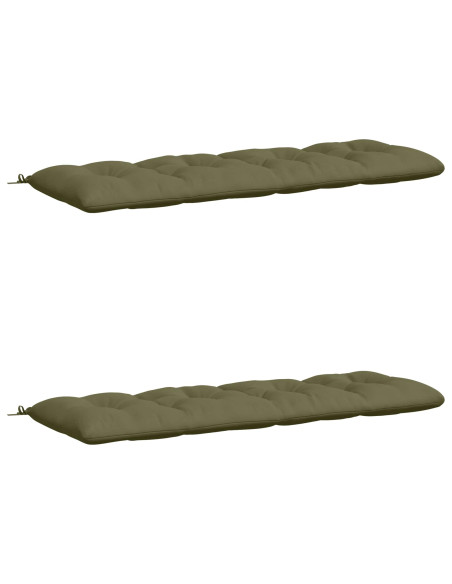 Cuscini per Panchina VIANEN 2 pz 100% Poliestere Verde Oliva