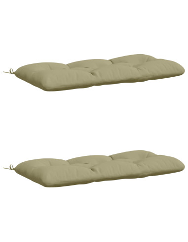 Cuscini per Panchina VIANEN 2 pz 100% Poliestere Verde chiaro