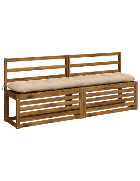 Cuscini per Panchina VIANEN 2 pz 100% Poliestere Crema