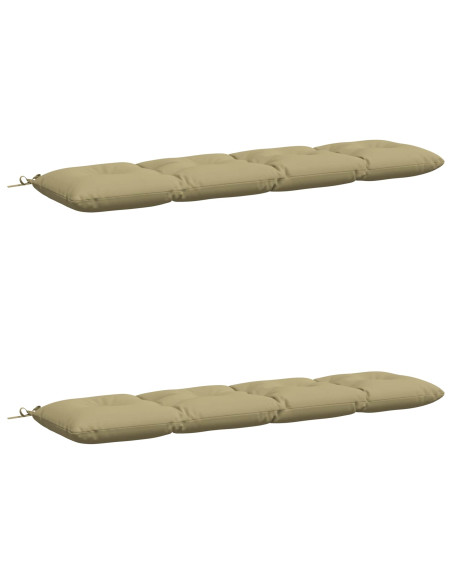 Cuscini per Panchina VIANEN 2 pz 100% Poliestere Verde chiaro