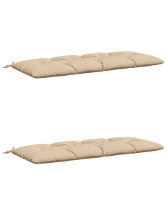 Cuscini per Panchina VIANEN 2 pz 100% Poliestere Crema 2