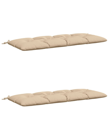 Cuscini per Panchina VIANEN 2 pz 100% Poliestere Crema