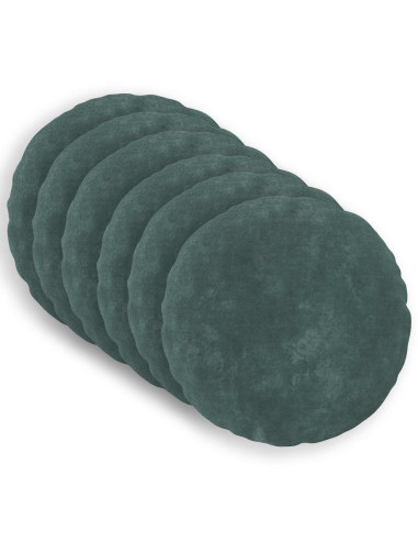 Cuscino con cuscino HEERLEN 6 pz Blu mare Fleece in microfibra