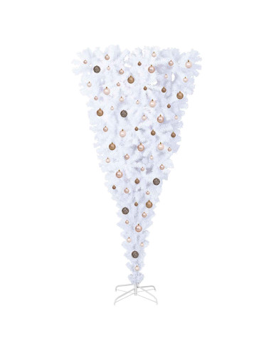 Albero di Natale artificiale Bianco 210 cm PVC e Acciaio