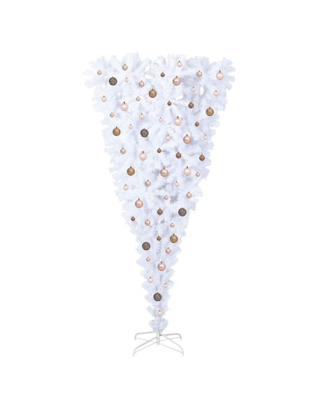 Albero di Natale artificiale Bianco 210 cm PVC e Acciaio