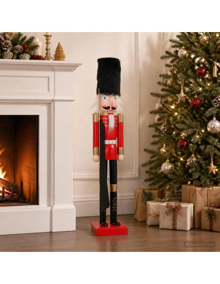 Schiaccianoci di Natale TURKU Rosso e nero 91 cm