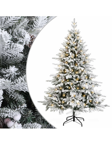 Albero di Natale Artificiale con Rami Pieghevoli 240 cm 300 LED