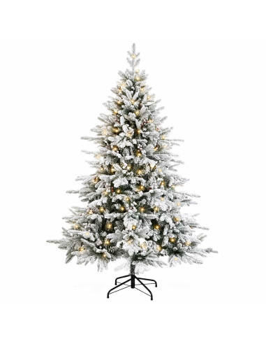 Albero di Natale Artificiale con Rami Pieghevoli 240 cm 300 LED