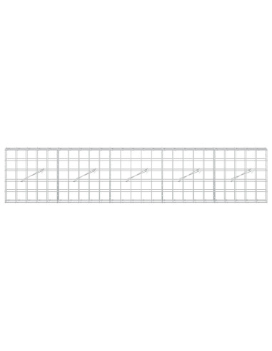 Gabione con Filo da 3,5 mm e Rete da 10x10 cm 250x10x50 cm