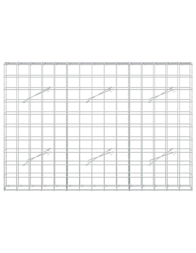 Gabione con Filo da 3,5 mm e Rete da 10x10 cm 150x10x100 cm