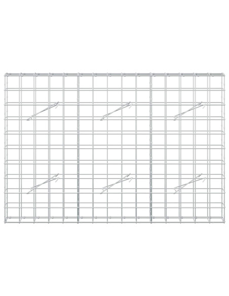 Gabione con Filo da 3,5 mm e Rete da 10x10 cm 150x10x100 cm