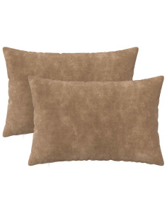 Cuscino con cuscino HEERLEN 2 pz Tortora Fleece in microfibra