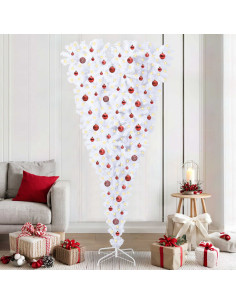 Albero di Natale artificiale Bianco 210 cm PVC e Acciaio