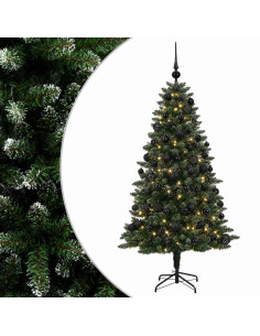 Albero di Natale Artificiale con Palline 180 cm 300 LED 2