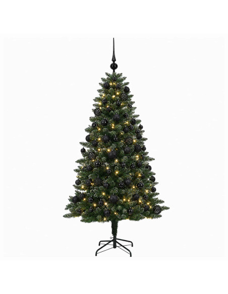 Albero di Natale Artificiale con Palline 180 cm 300 LED