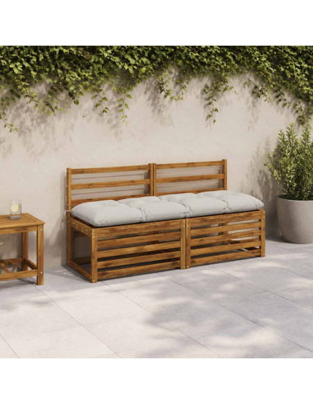 Cuscini per Panchina VIANEN 2 pz 100% Poliestere Bianco