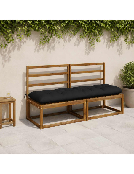 Cuscini per Panchina VIANEN 2 pz 100% Poliestere Blu Scuro