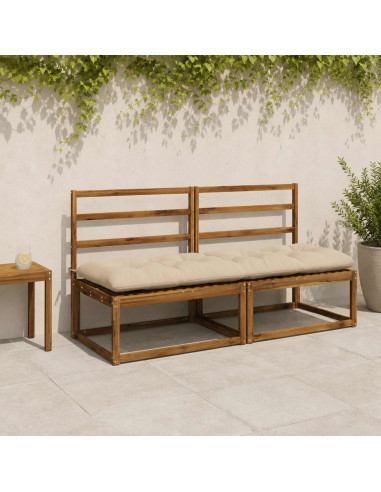 Cuscini per Panchina VIANEN 2 pz 100% Poliestere Crema