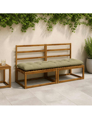 Cuscini per Panchina VIANEN 2 pz 100% Poliestere Verde chiaro