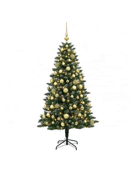 Albero di Natale Artificiale con Palline 180 cm 300 LED