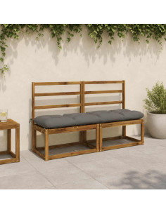 Cuscini per Panchina VIANEN 2 pz 100% Poliestere Grigio