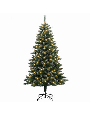 Albero di Natale Artificiale con Rami Pieghevoli 180 cm 300 LED