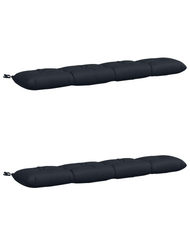 Cuscini per Panchina VIANEN 2 pz 100% Poliestere Blu Scuro
