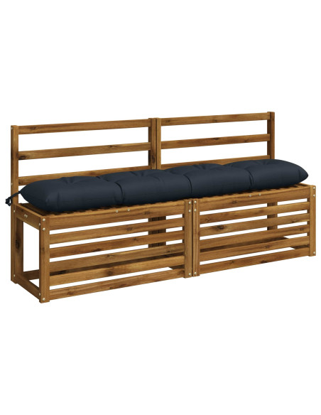 Cuscini per Panchina VIANEN 2 pz 100% Poliestere Blu Scuro