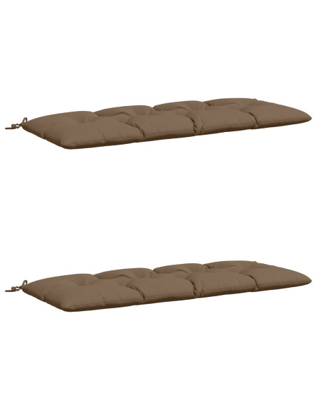 Cuscini per Panchina VIANEN 2 pz 100% Poliestere Tortora