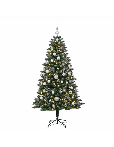 Albero di Natale Artificiale con Palline 180 cm 300 LED