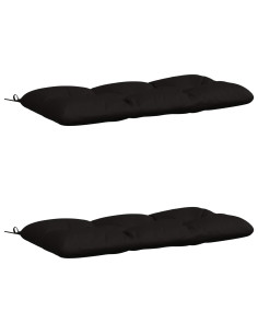 Cuscini per Panchina VIANEN 2 pz 100% Poliestere Nero 2