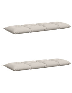 Cuscini per Panchina VIANEN 2 pz 100% Poliestere Bianco 2