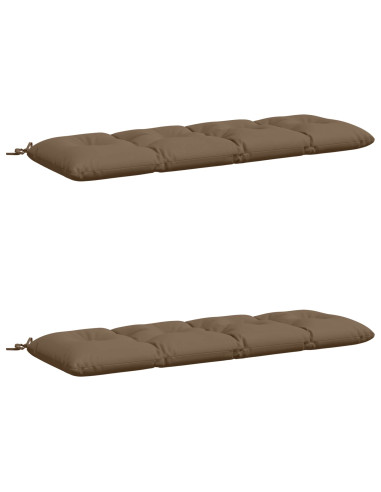 Cuscini per Panchina VIANEN 2 pz 100% Poliestere Tortora