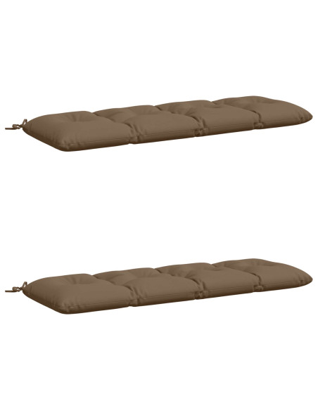 Cuscini per Panchina VIANEN 2 pz 100% Poliestere Tortora