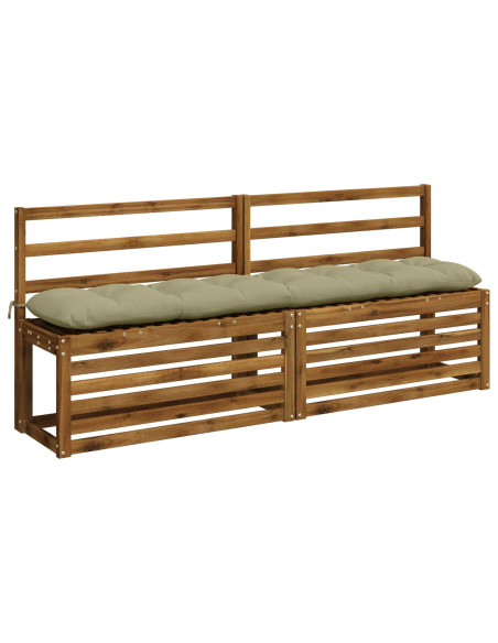 Cuscini per Panchina VIANEN 2 pz 100% Poliestere Verde chiaro