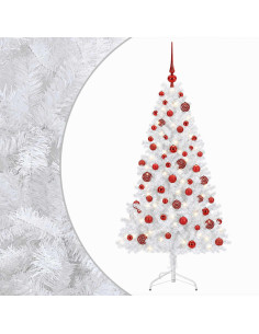 Albero di Natale artificiale con palline 180 cm 300 LED 2