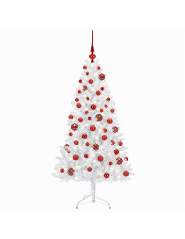 Albero di Natale artificiale con palline 180 cm 300 LED