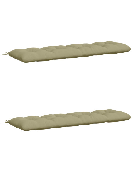 Cuscini per Panchina VIANEN 2 pz 100% Poliestere Verde chiaro