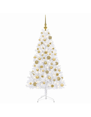 Albero di Natale artificiale con palline 180 cm 300 LED