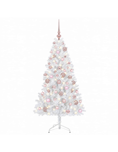 Albero di Natale artificiale con palline 180 cm 300 LED