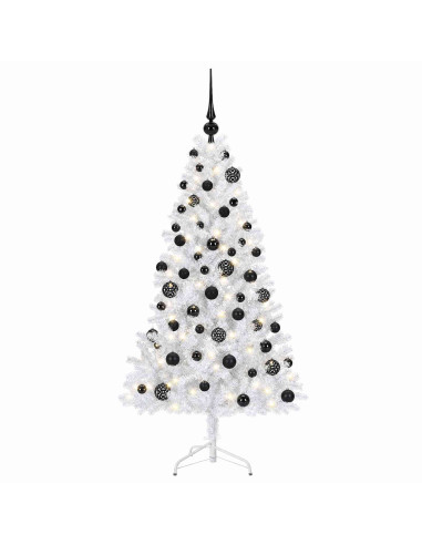 Albero di Natale artificiale con palline 180 cm 300 LED