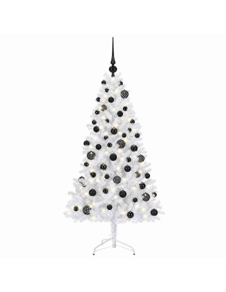 Albero di Natale artificiale con palline 180 cm 300 LED