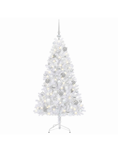 Albero di Natale artificiale con palline 180 cm 300 LED