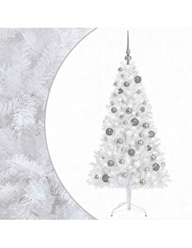 Albero di Natale artificiale con palline 180 cm 300 LED