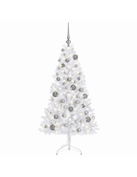 Albero di Natale artificiale con palline 180 cm 300 LED