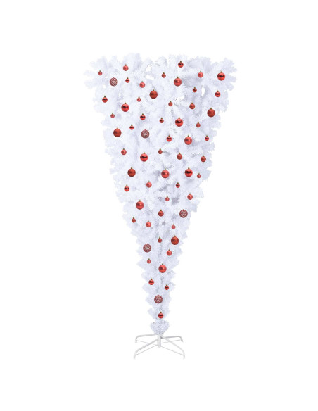 Albero di Natale artificiale Bianco 210 cm PVC e Acciaio