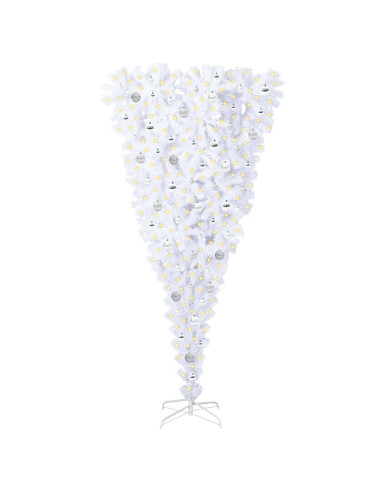 Albero di Natale artificiale Bianco 210 cm PVC e Acciaio