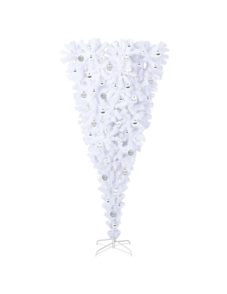 Albero di Natale artificiale Bianco 210 cm PVC e Acciaio
