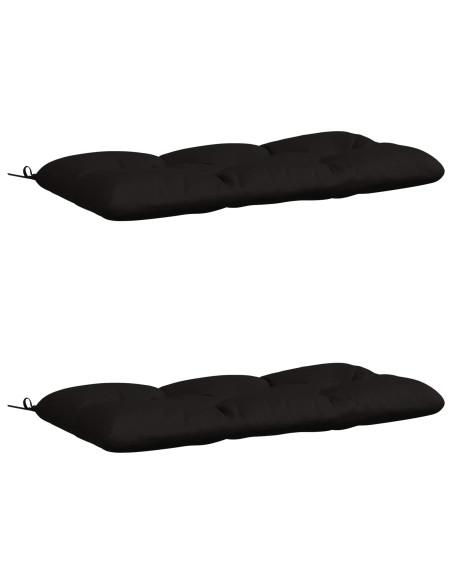 Cuscini per Panchina VIANEN 2 pz 100% Poliestere Nero